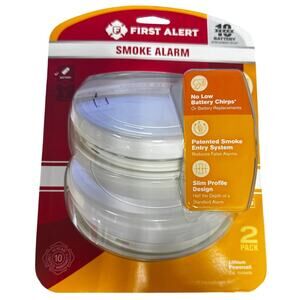 First Alarm 1042409 Two Pack Photoelectric Smoke Detectors New In Box